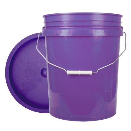 WORLD ENTERPRISES Bucket, 12 in H, Purple 5PPL,345PPL